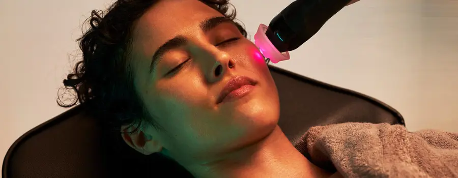 Glo2Facial in progress.